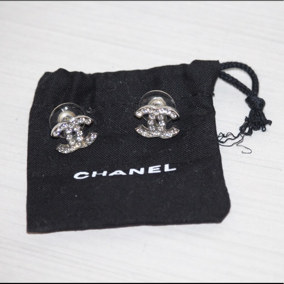 CHANEL Jewelry - Authentic Chanel classic crystal CC earrings